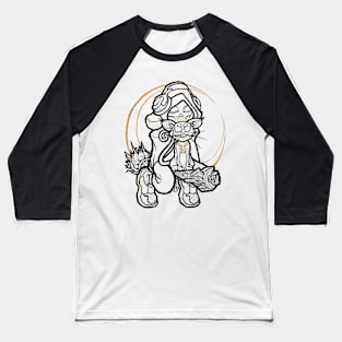 Skull Kid with Cat (Dark Lineart) Baseball T-Shirt